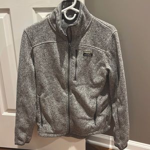 #LLBean grey cozy full zip jacket